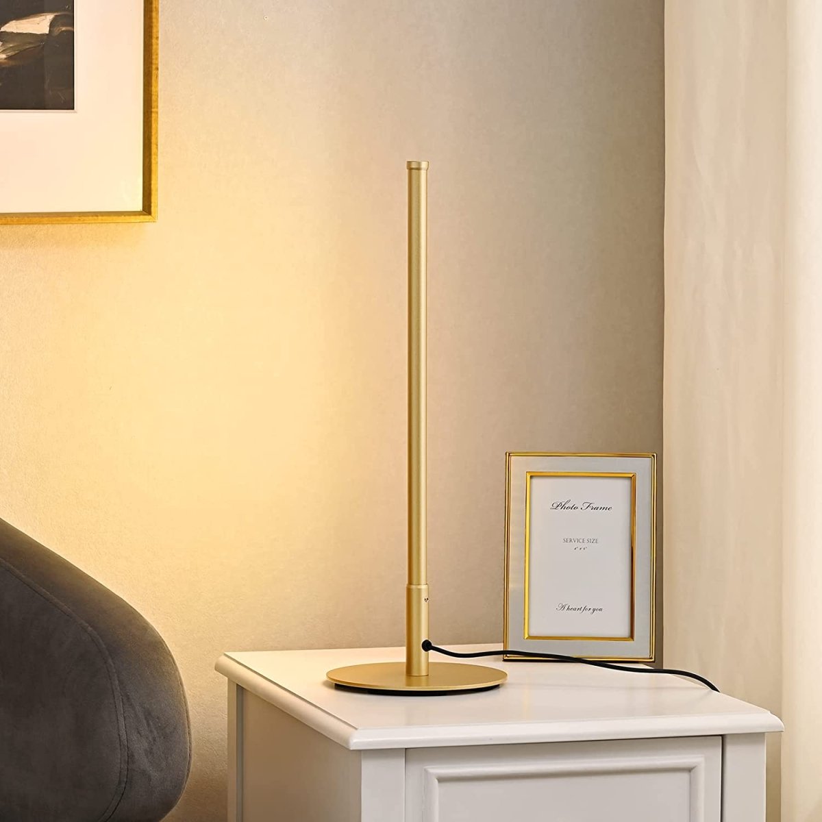 Iluminating Golden Minimalist LED Table Lamp