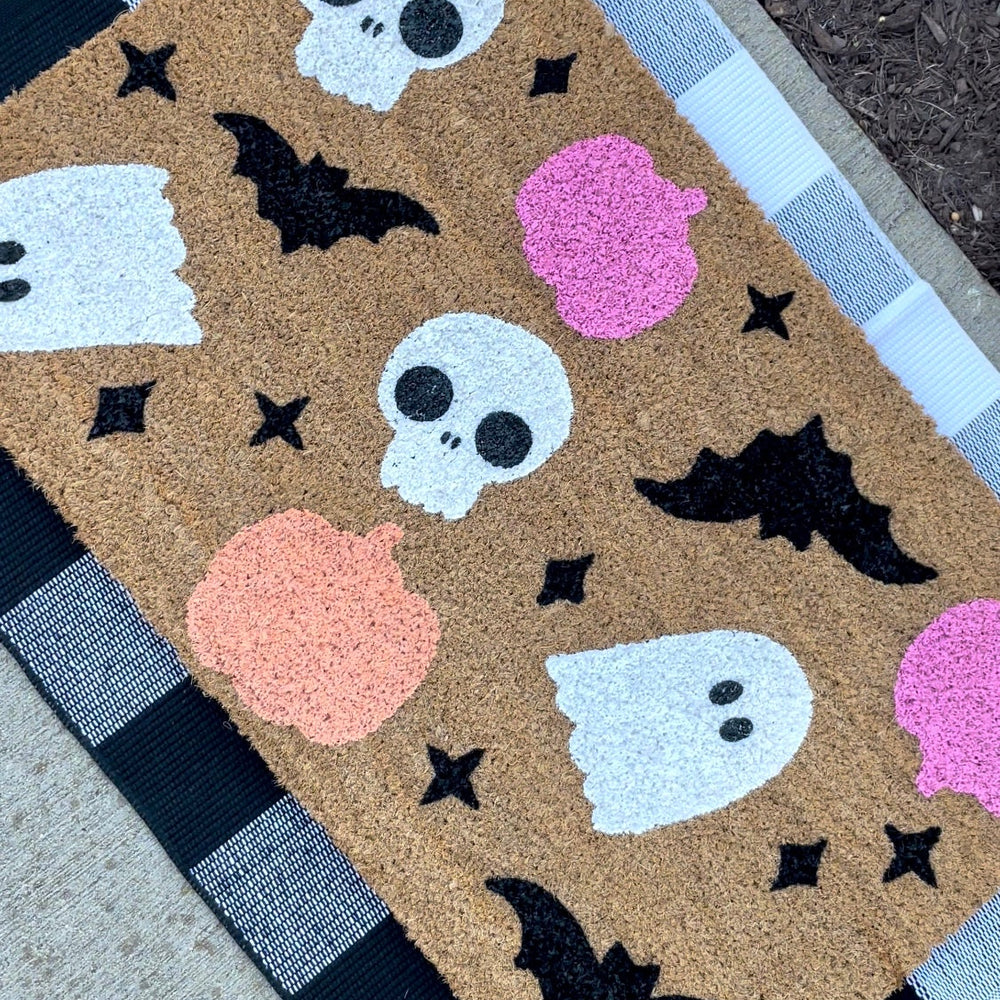 
                      
                        Halloween Doormat | Ghosts, Skulls, Bats & Pumpkins
                      
                    