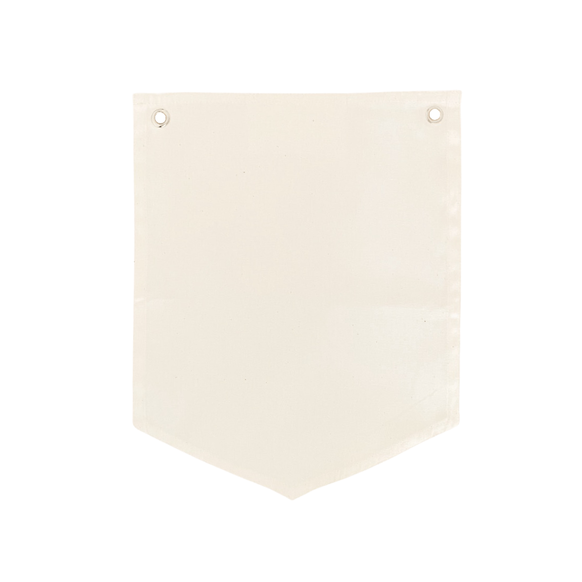 Imani Collective Blank Pointed Canvas Banner 12x15in - Natural Handmade