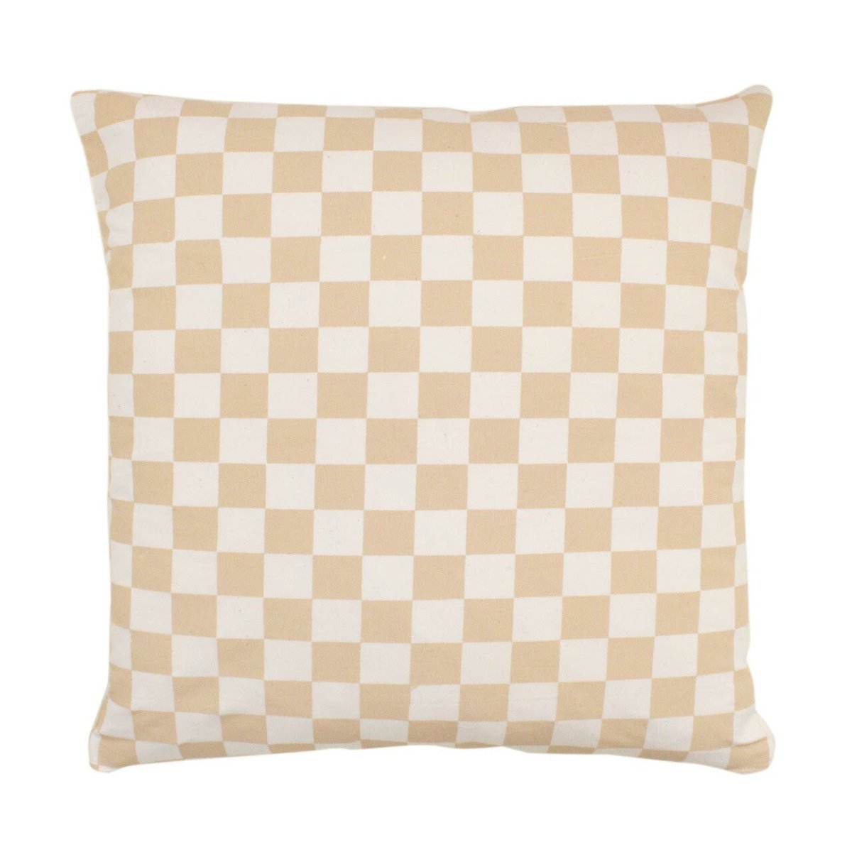 Imani Collective Checkered Canvas Pillow Cover 18x18 - Screen Printed Cotton