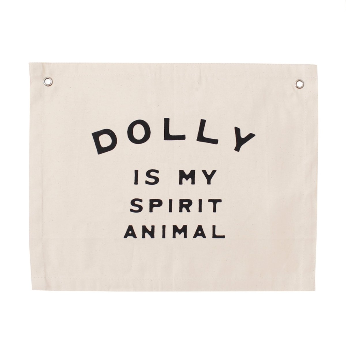 Imani Collective Dolly Spirit Animal Canvas Banner - Handmade 16x20 Screen Print
