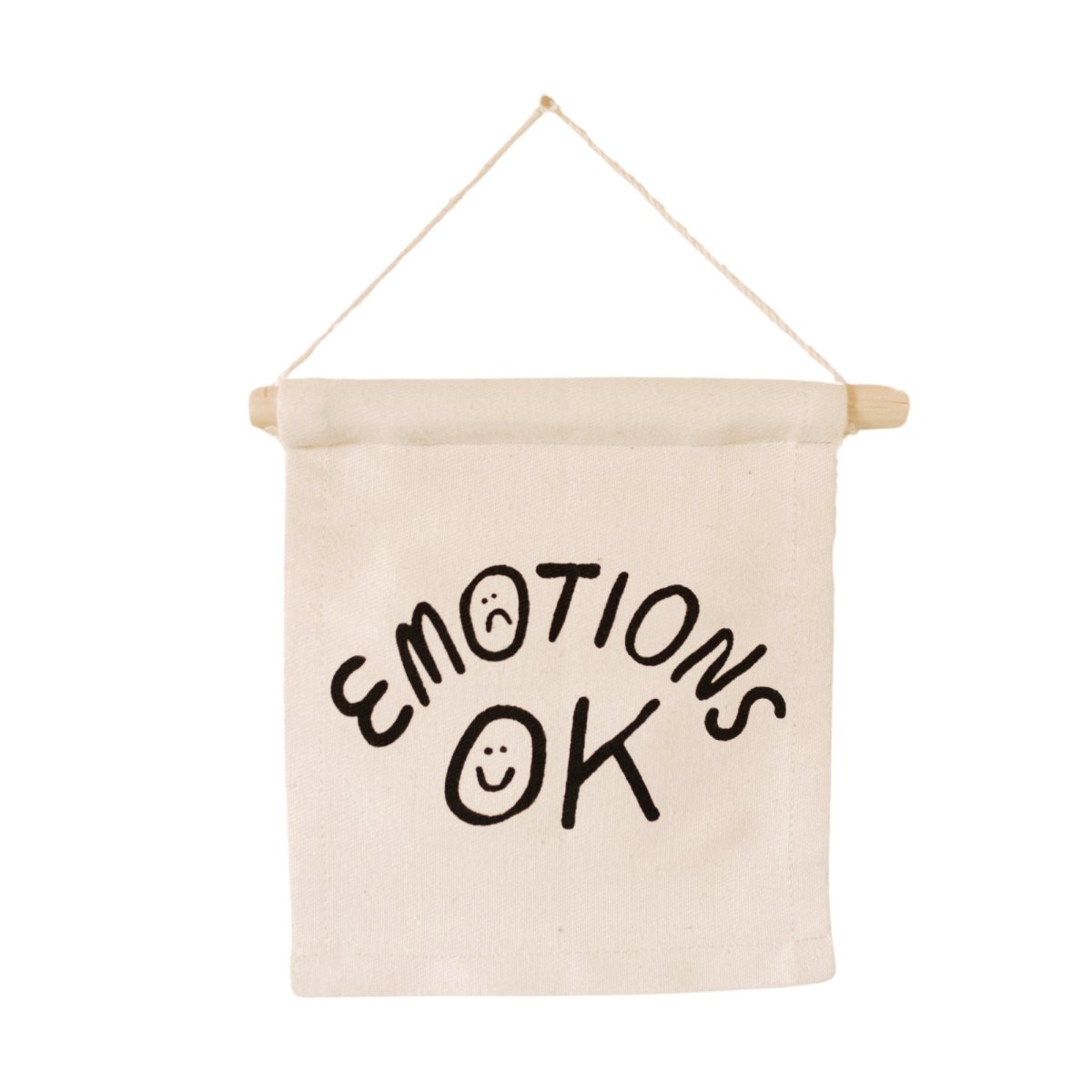Imani Collective Emotions OK Canvas Wall Sign - Handmade 6x7in Fair Trade Kenya