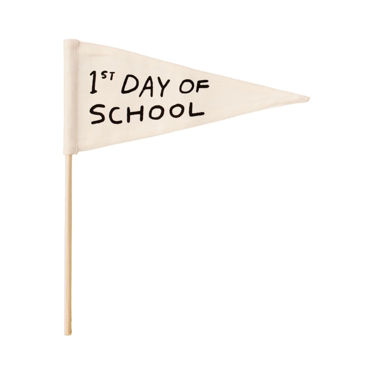 Imani Collective First Day of School Pennant - Natural Canvas Wall Flag 5x10in