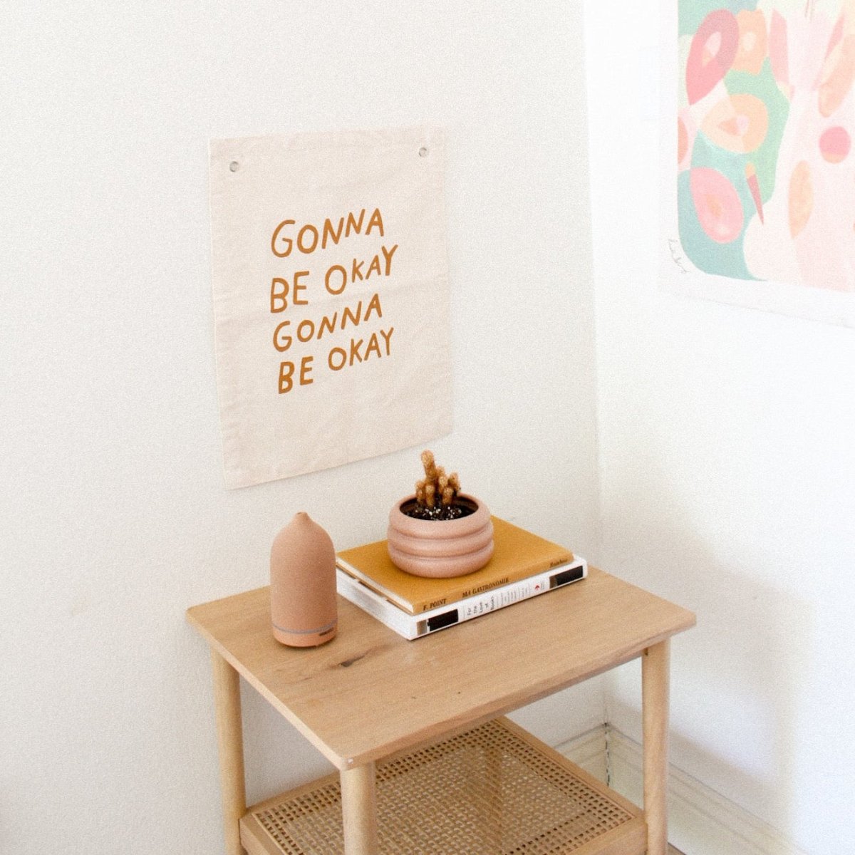 Imani Collective Gonna Be Okay Canvas Banner 16x20 - Handmade Fair Trade Wall Art