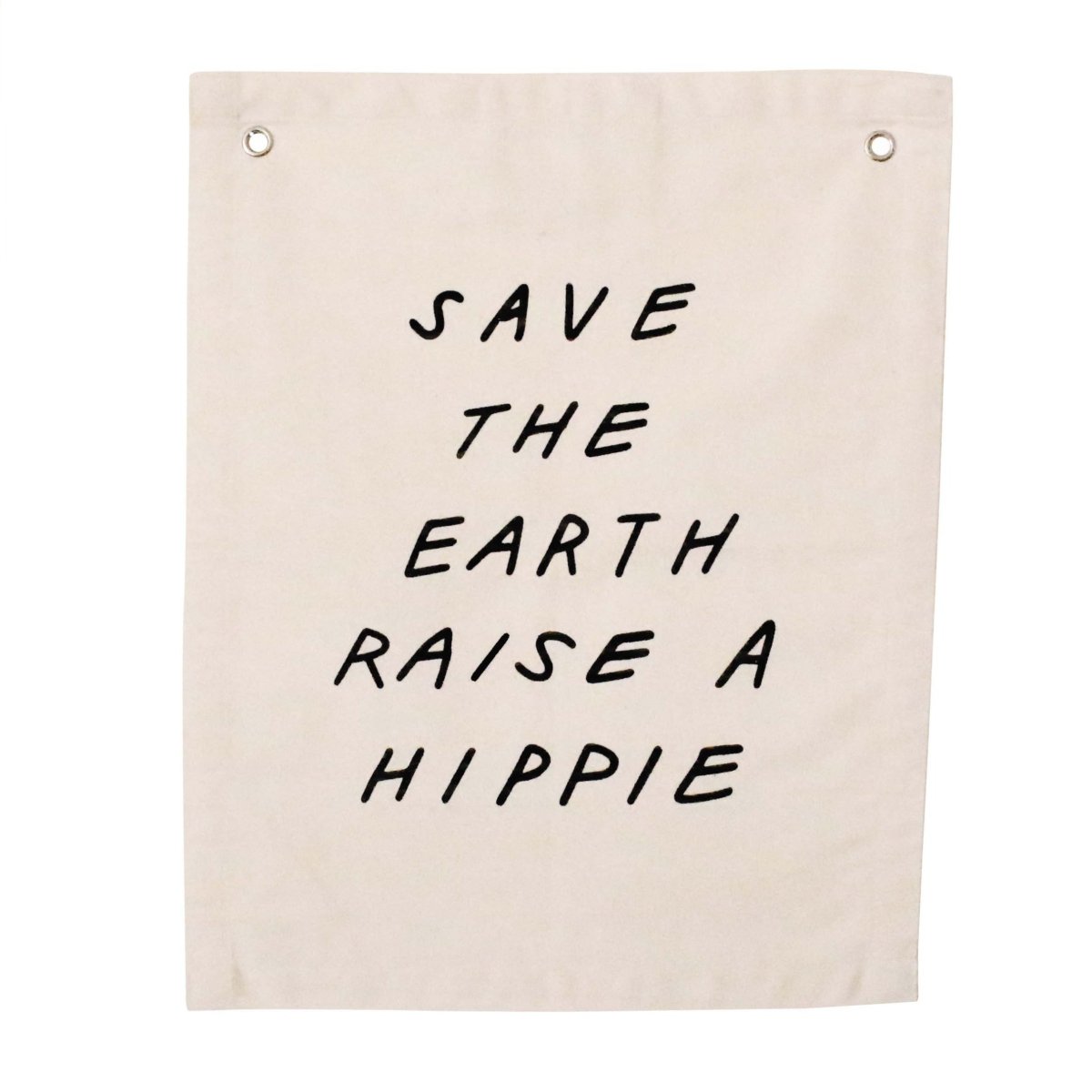 Imani Collective Handmade Canvas Banner 16x20 - Save Earth Raise Hippie Wall Art