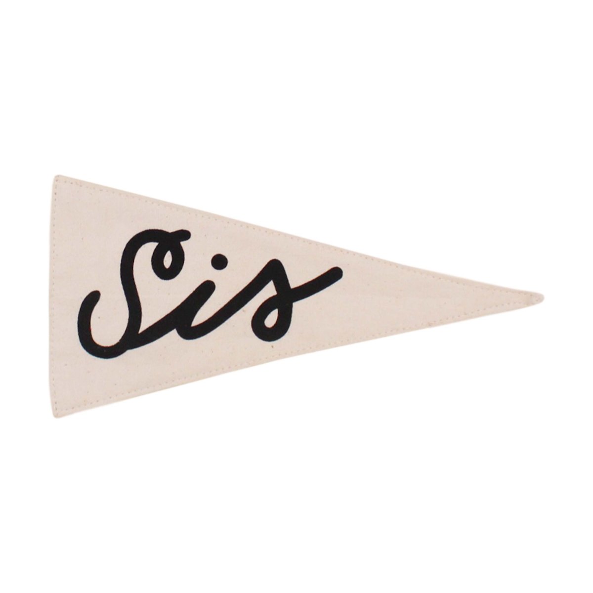 Imani Collective Handmade Canvas Sis Pennant - Natural 11x5in Triangle Wall Flag