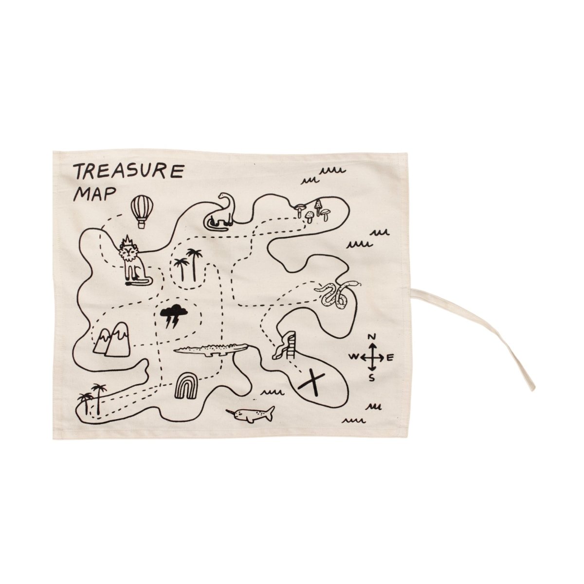 Imani Collective Handmade Canvas Treasure Map 16x20 - Kenyan Artisan Play Mat