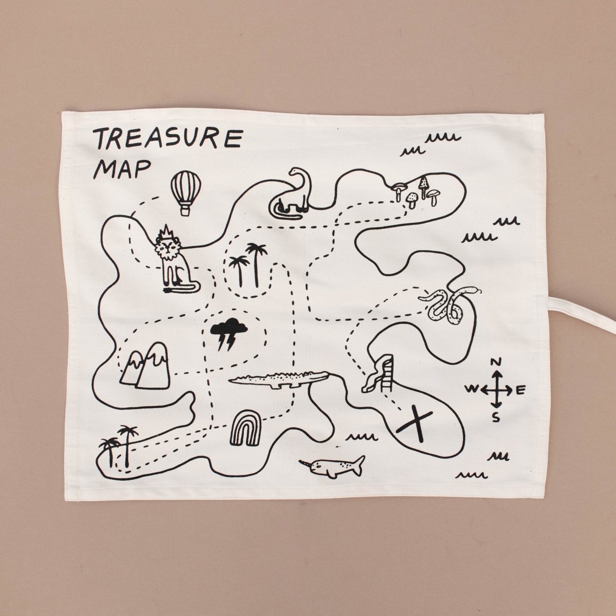 Imani Collective Handmade Canvas Treasure Map 16x20 - Kenyan Artisan Play Mat