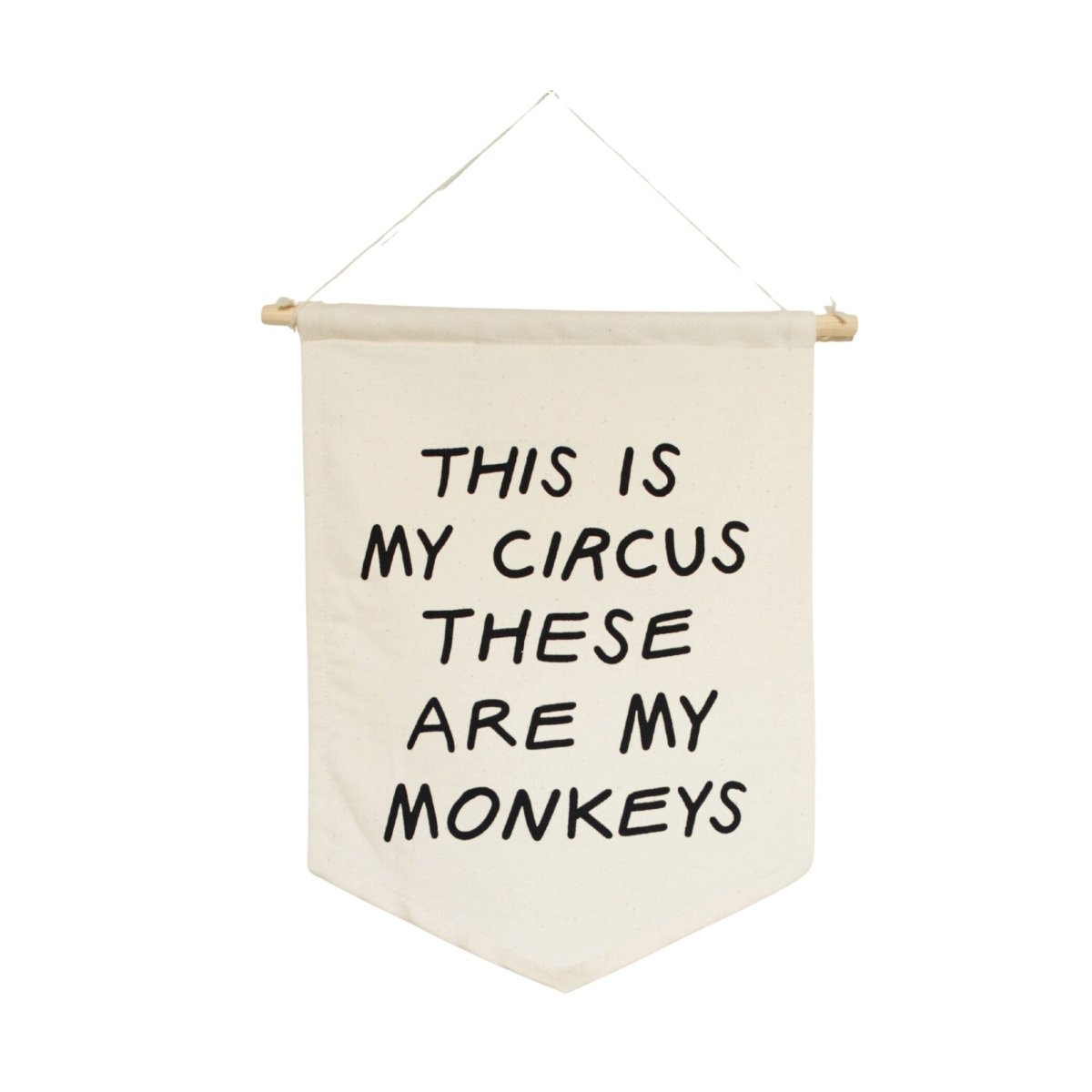 Imani Collective Handmade Canvas Wall Hanging 12x15 - This Is My Circus Natural Canvas