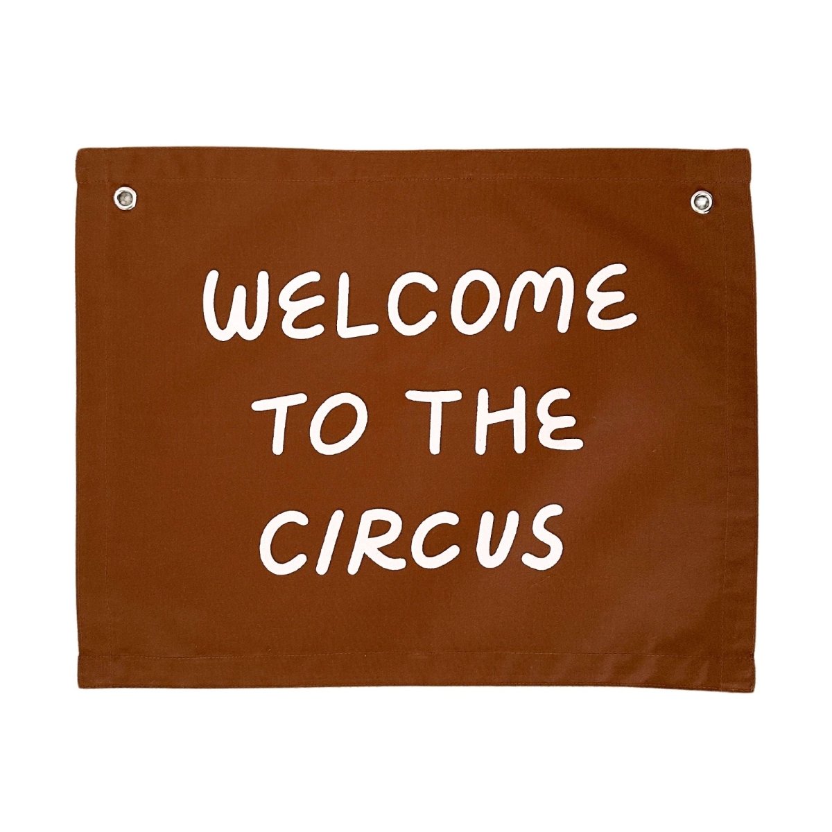 Imani Collective Handmade Circus Canvas Banner - Rust 20x16 Nursery Wall Flag