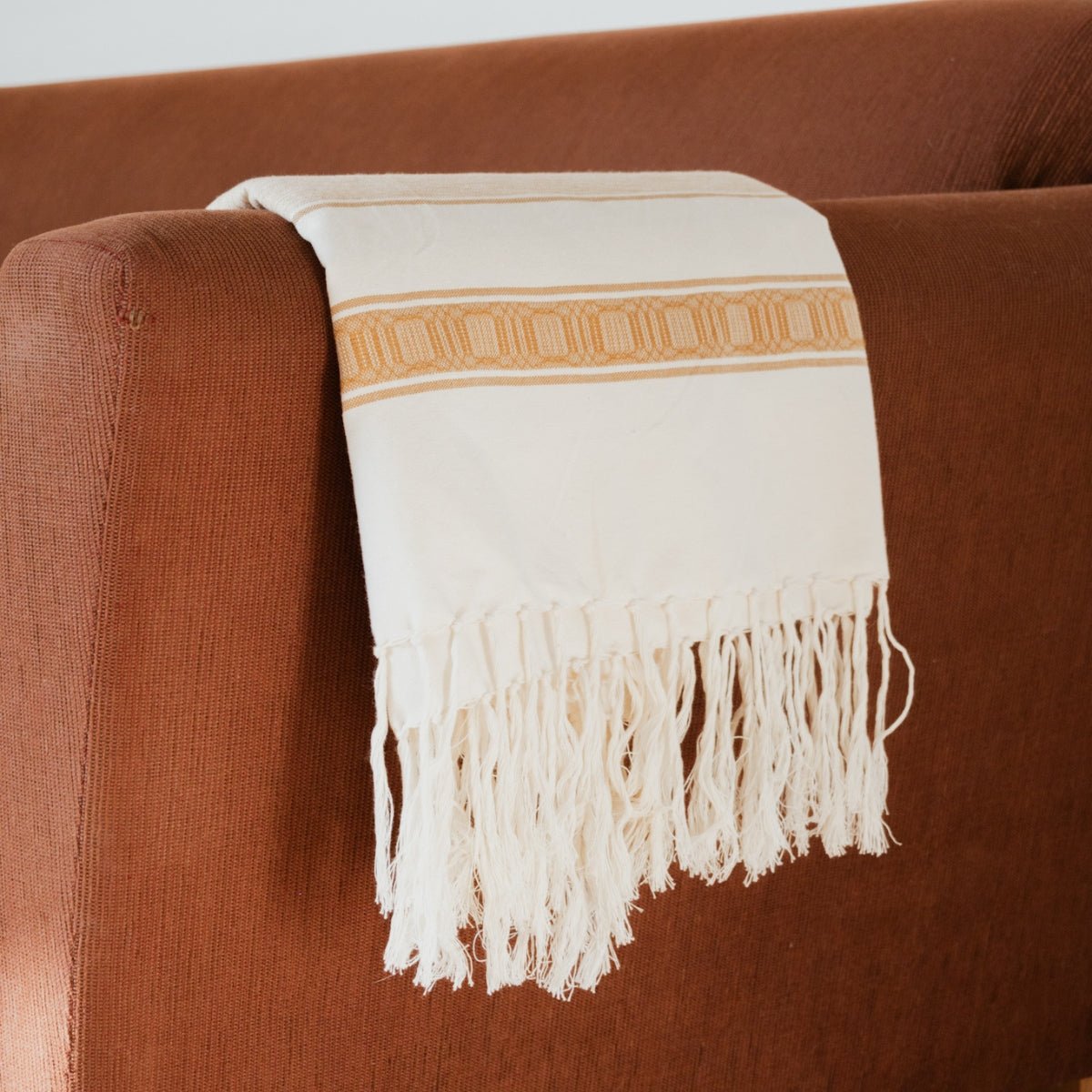 Imani Collective Handmade Cotton Elephant Throw Blanket - 45x72in Kenya Artisan