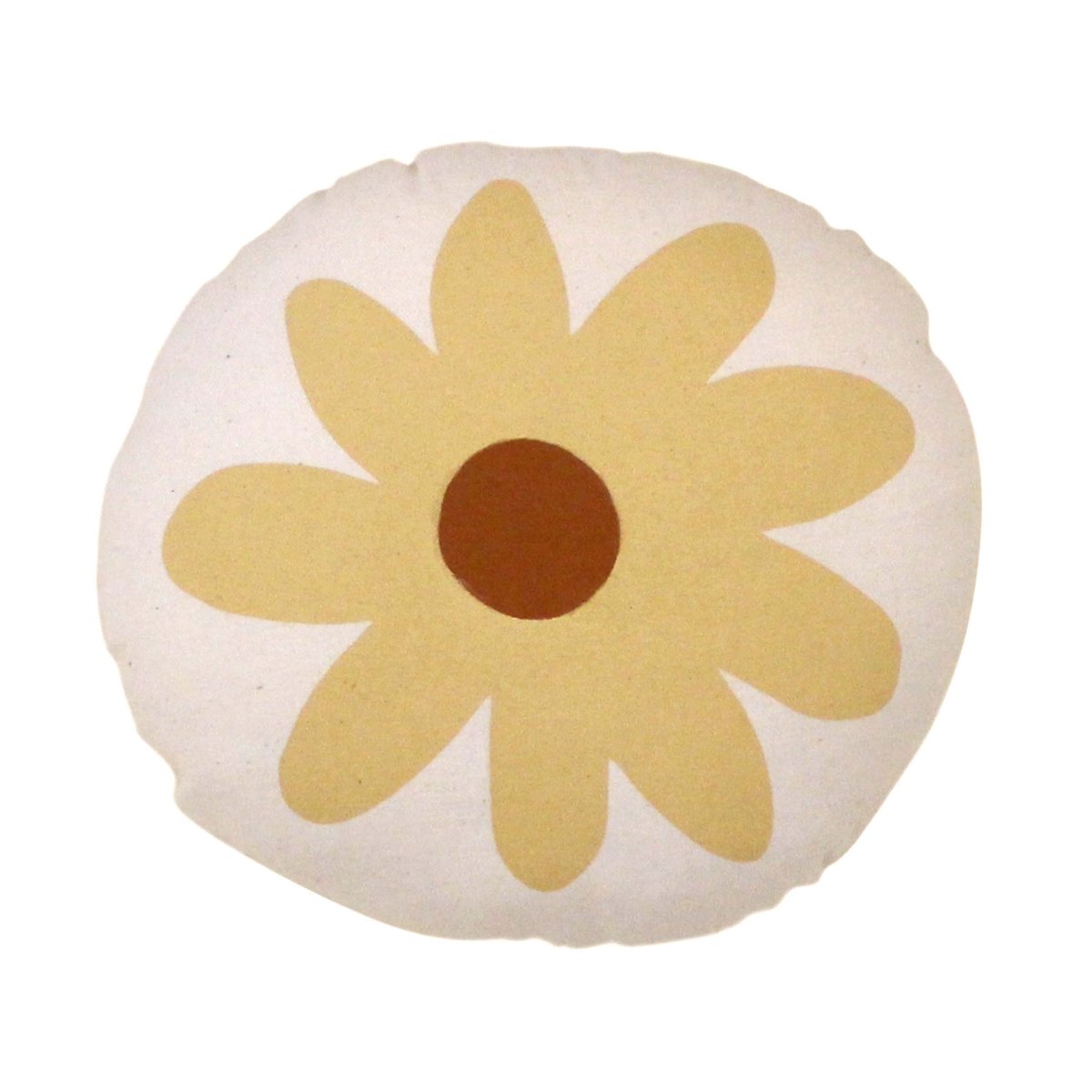 Imani Collective Handmade Daisy Pillow Yellow Canvas Screen Print 10x10 Inch