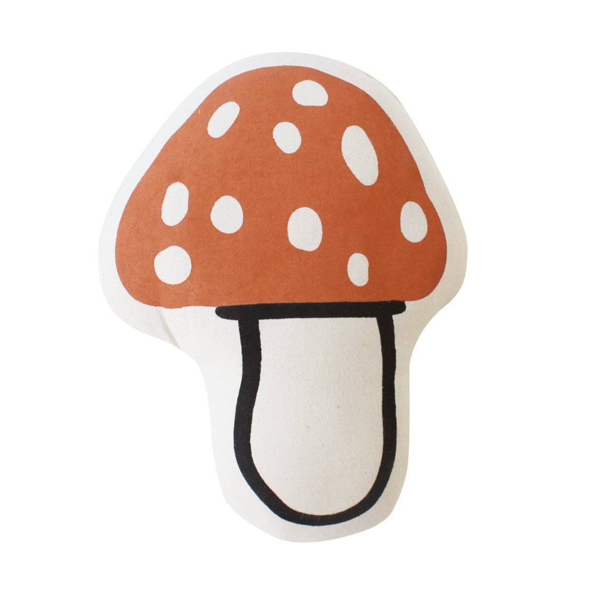Imani Collective Handmade Mushroom Pillow - Natural Canvas 8x10 Screen Print