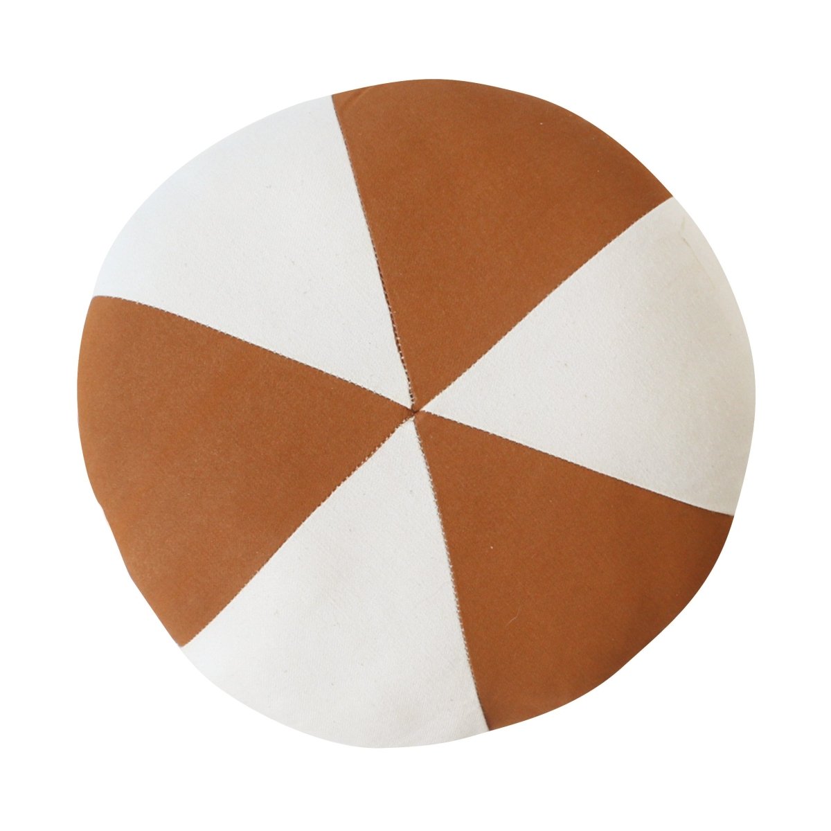 Imani Collective Handmade Pinwheel Pillow 13x13 Natural Canvas Rust Screen Print