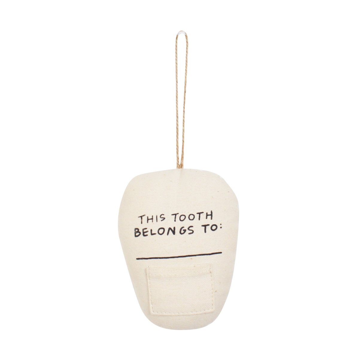 Imani Collective Handmade Tooth Fairy Pillow - Natural Canvas - Screen Print - 4.3x6in