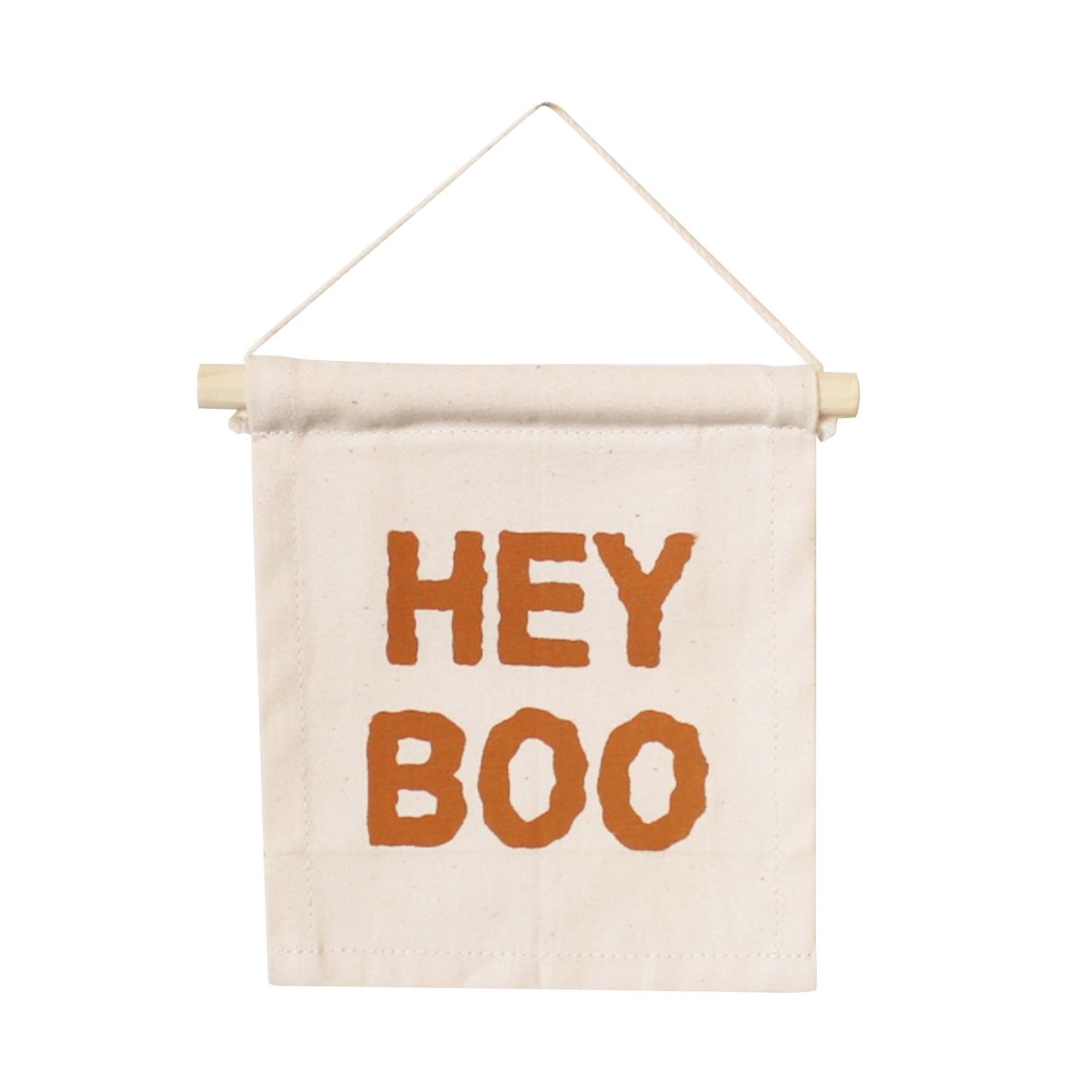 Imani Collective Hey Boo Canvas Hang Sign - Handmade Halloween Decor 6x7in