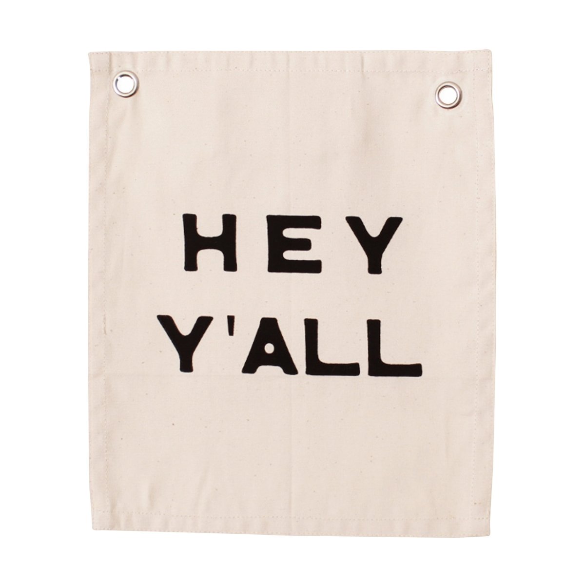 Imani Collective Hey Y'all Canvas Banner - Handmade Southern Wall Decor 10x12in