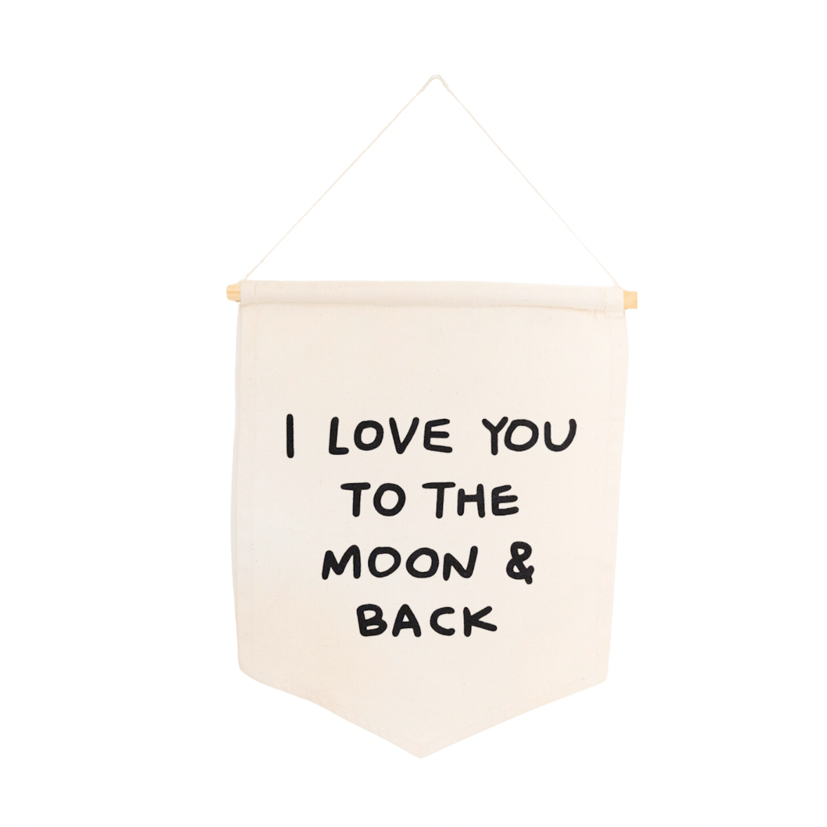 Imani Collective I Love You To The Moon and Back Canvas Wall Hanging - 15x13.5in Black