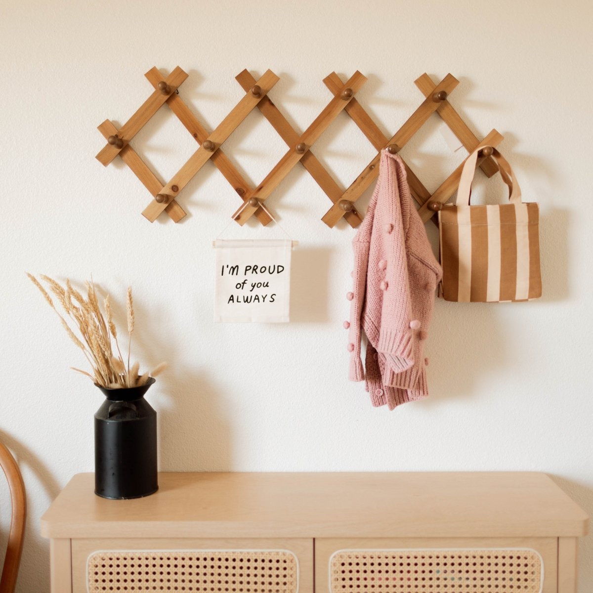 Imani Collective I'm Proud of You Canvas Wall Hanging - Handmade Kenya 6x7in