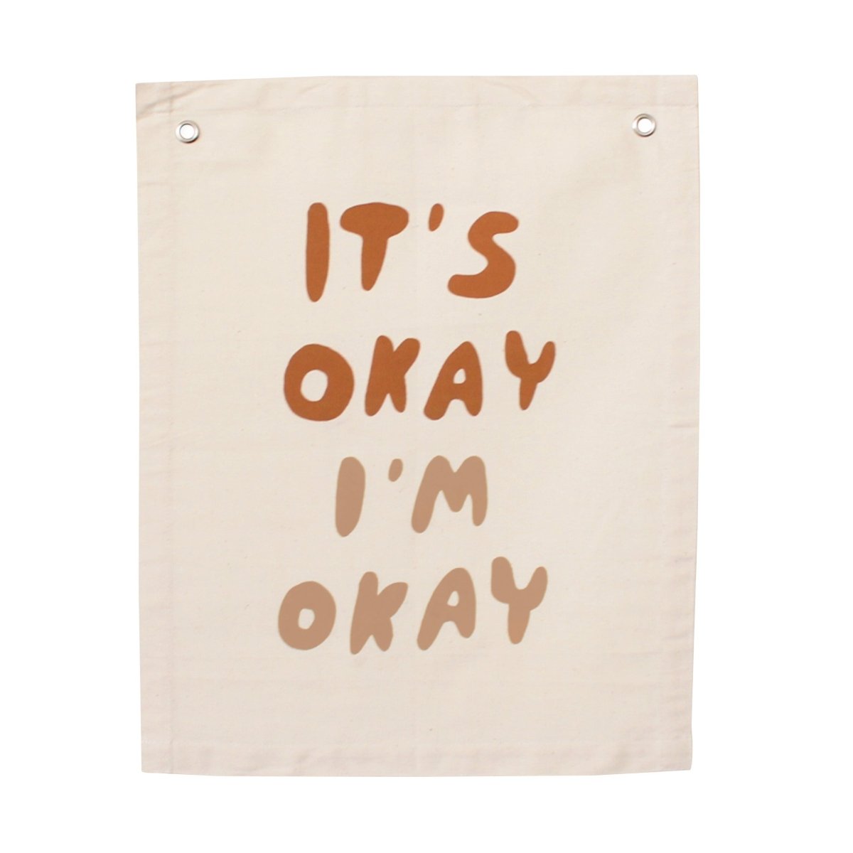 Imani Collective It's Okay I'm Okay Canvas Banner 16x20 - Natural Affirmation Wall Art