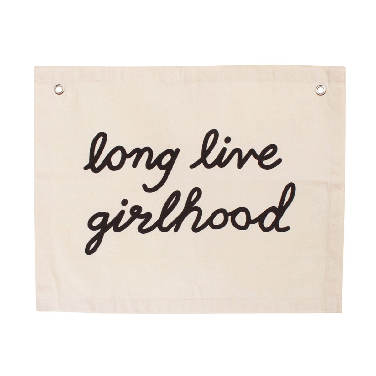Imani Collective Long Live Girlhood Canvas Banner 16x20 - Handmade Screen Printed