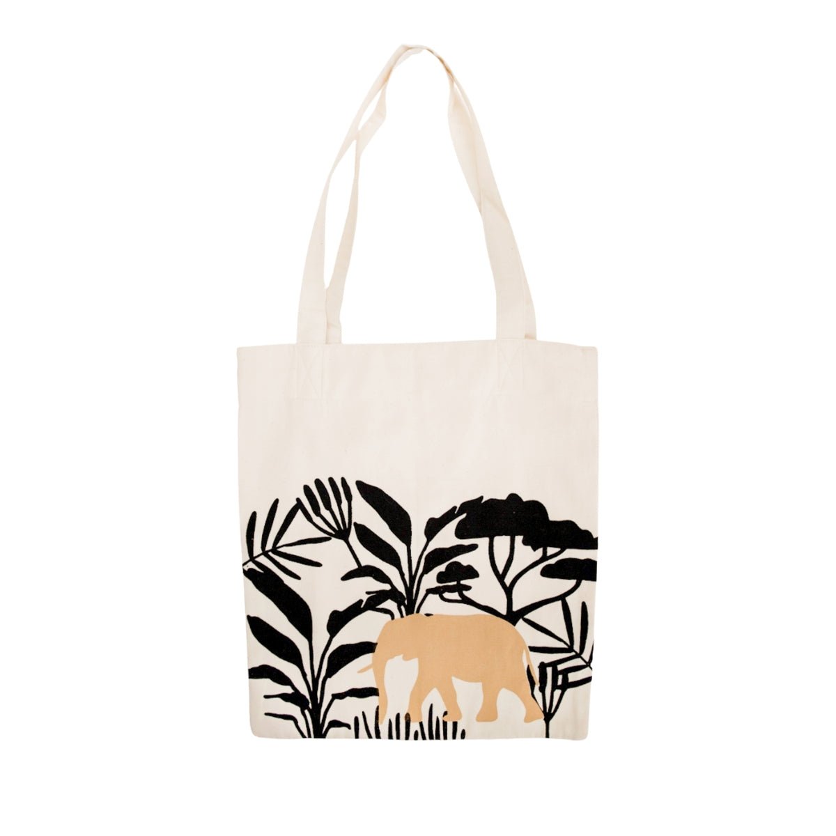 Imani Collective Mara Elephant Canvas Tote Bag 13x15in - Handmade in Kenya