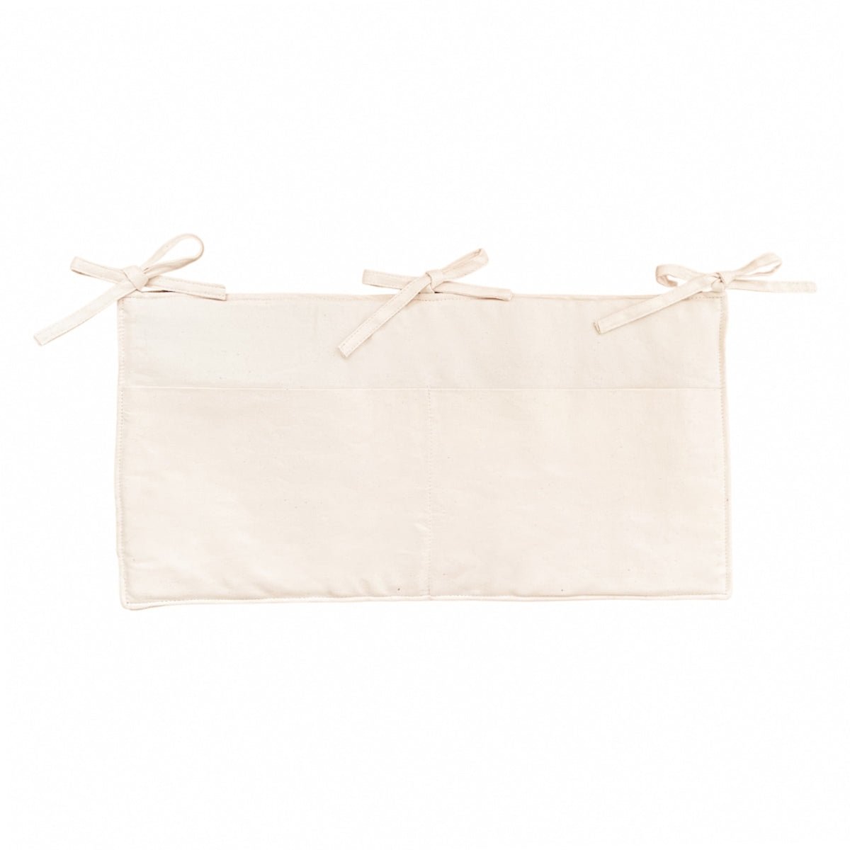 Imani Collective Natural Canvas Crib Organizer - Handmade Bedside Caddy 20x10in