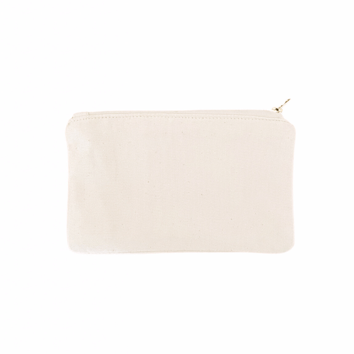 Imani Collective Natural Canvas Pouch with Brass Zipper - 8x5 Customizable