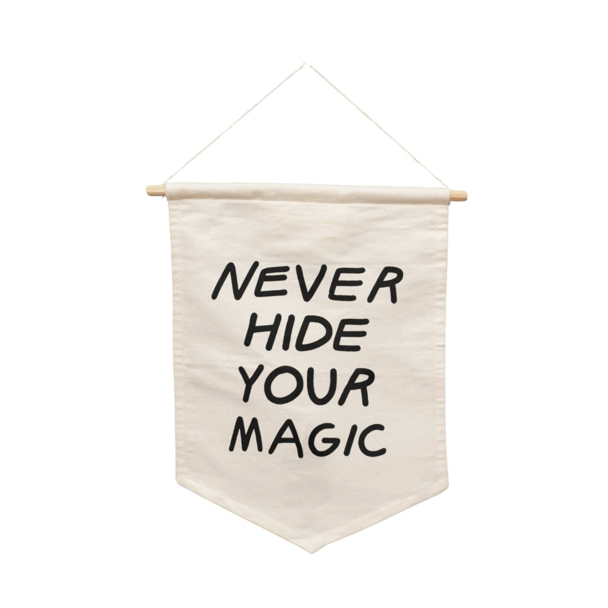 Imani Collective Never Hide Your Magic Canvas Wall Hanging - Handmade Fair Trade 15x13.5in