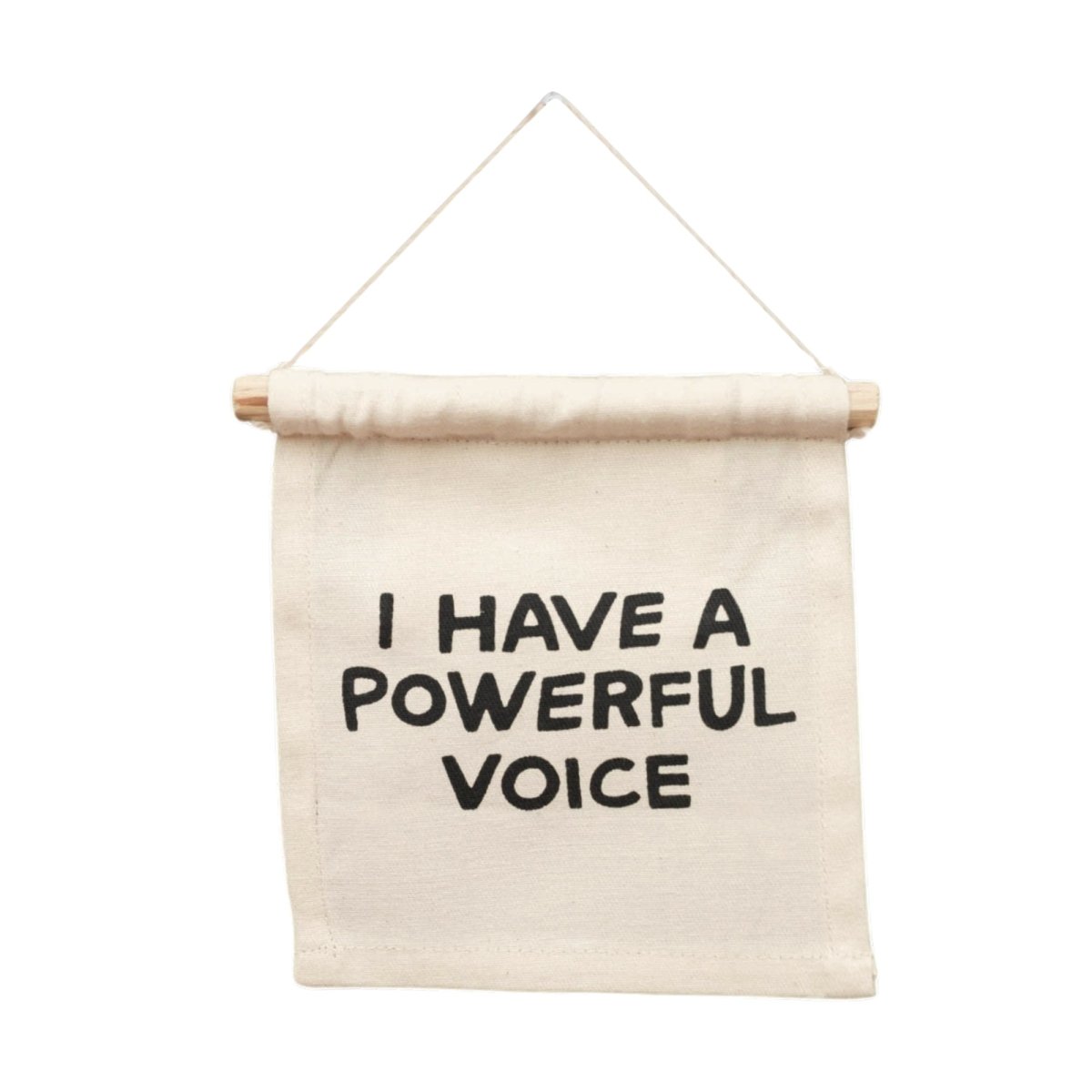 Imani Collective Powerful Voice Canvas Wall Hanging - Handmade Fair Trade 6x7in