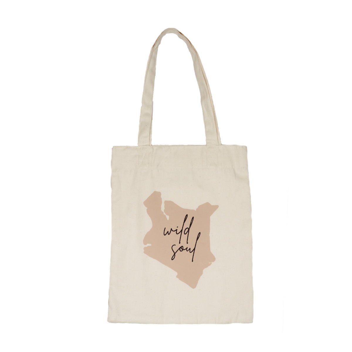 Imani Collective Wild Soul Canvas Tote Bag - Kenya Print Natural Cotton 15x12in