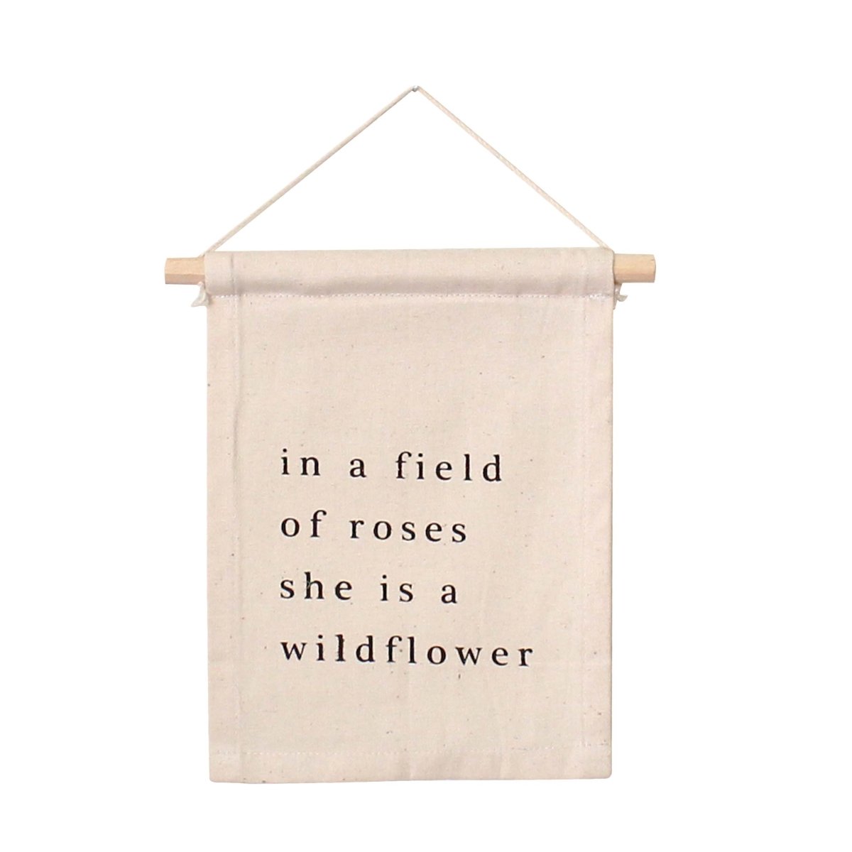 Imani Collective Wildflower Canvas Wall Hanging - Handmade Fair Trade 6.5x8in