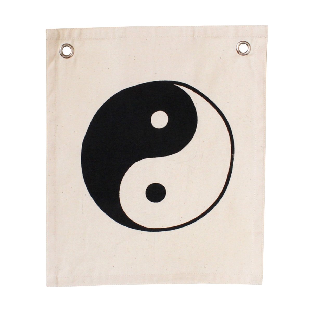 Imani Collective Yin Yang Canvas Banner - Handmade Fair Trade 10x12 Wall Hanging