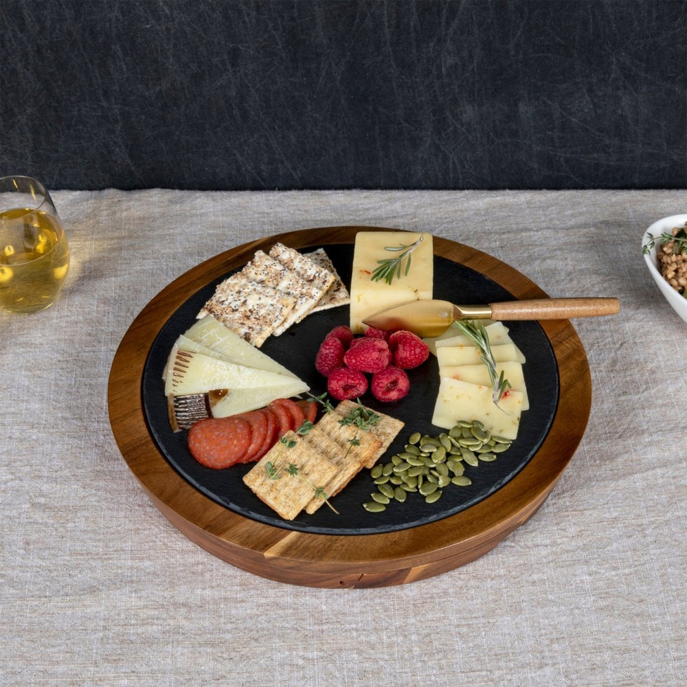 
                      
                        Picnic Time Family of Brands Insignia Acacia and Slate Serving Board with Cheese Tools - lily & onyx
                      
                    