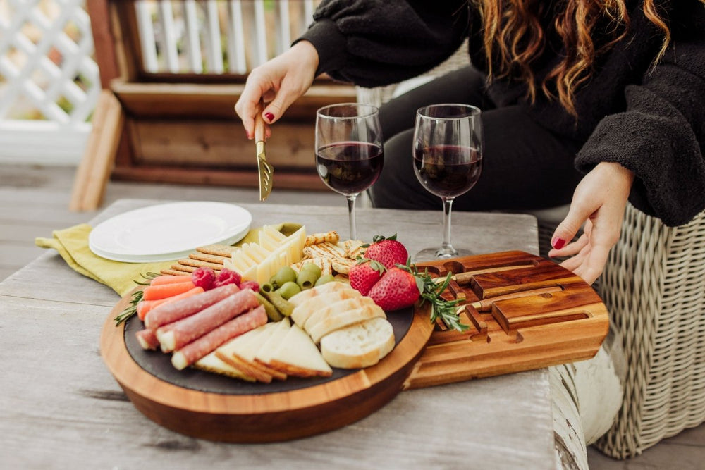 
                      
                        Picnic Time Family of Brands Insignia Acacia and Slate Serving Board with Cheese Tools - lily & onyx
                      
                    