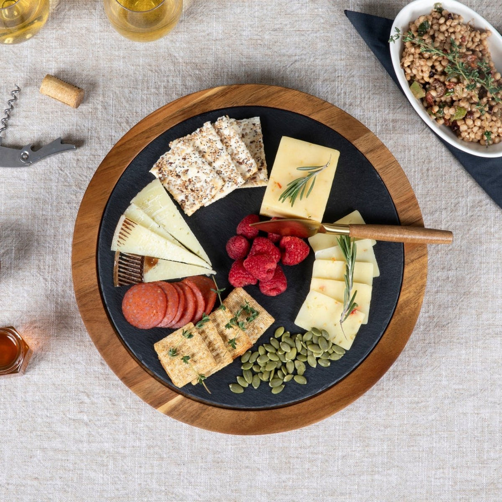 
                      
                        Picnic Time Family of Brands Insignia Acacia and Slate Serving Board with Cheese Tools - lily & onyx
                      
                    