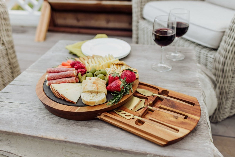 
                      
                        Picnic Time Family of Brands Insignia Acacia and Slate Serving Board with Cheese Tools - lily & onyx
                      
                    