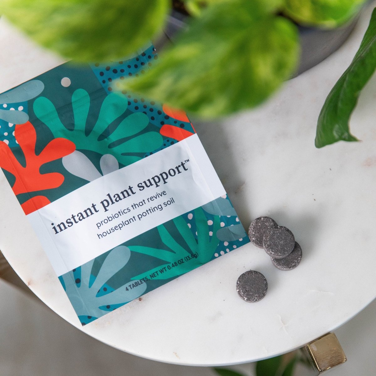Instant Plant Food Instant Plant Support™ ProBiotic & Mycorrhizae Tablets | Soil Reviver for Houseplants, 2 Pouches (4 Tablets Each)