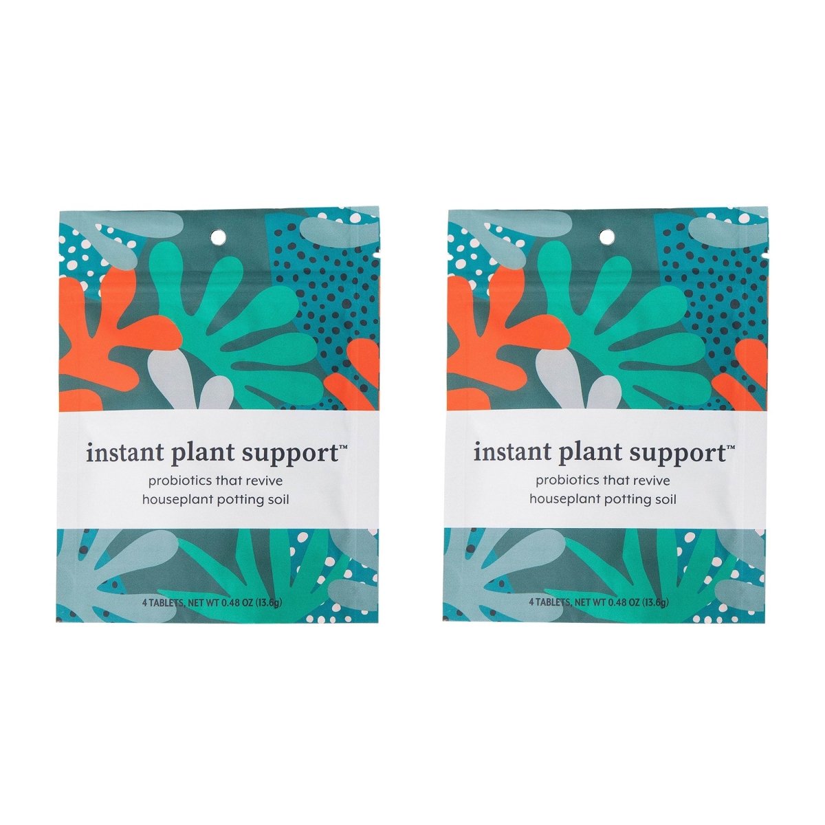 Instant Plant Food Instant Plant Support™ ProBiotic & Mycorrhizae Tablets | Soil Reviver for Houseplants, 2 Pouches (4 Tablets Each)