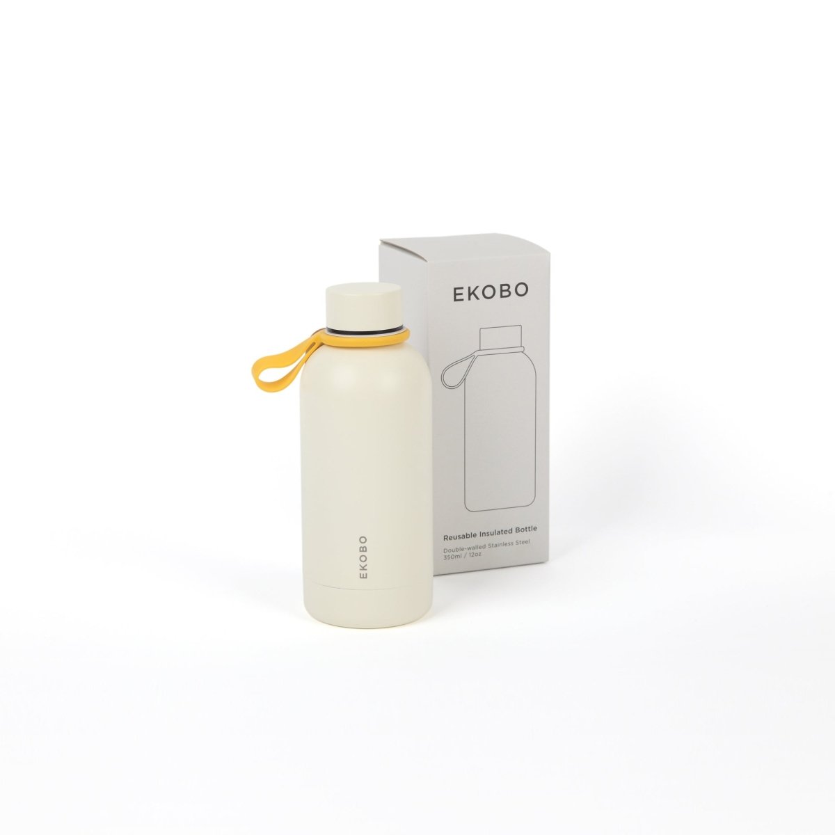 EKOBO Insulated Reusable Bottle, 12 oz - Ivory - lily & onyx