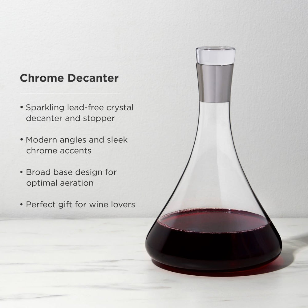
                      
                        Viski Irving Chrome - Rimmed Crystal Decanter - lily & onyx
                      
                    