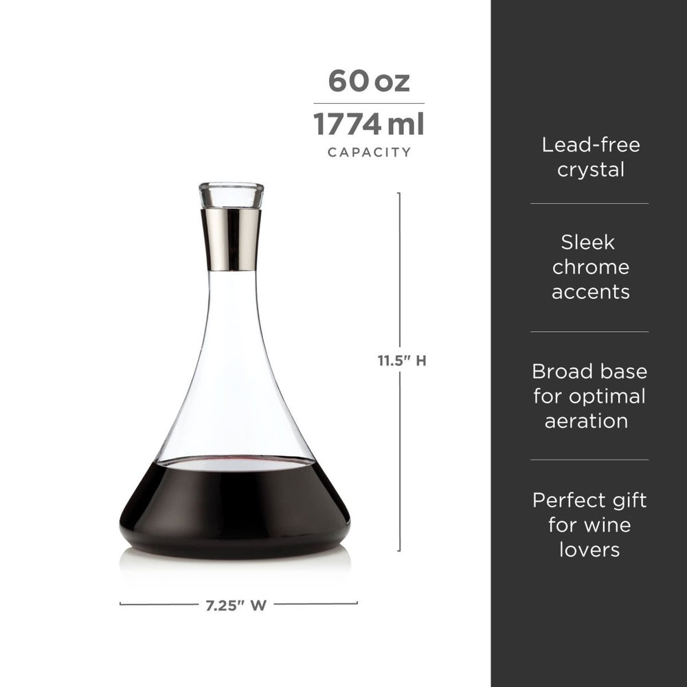 
                      
                        Viski Irving Chrome - Rimmed Crystal Decanter - lily & onyx
                      
                    