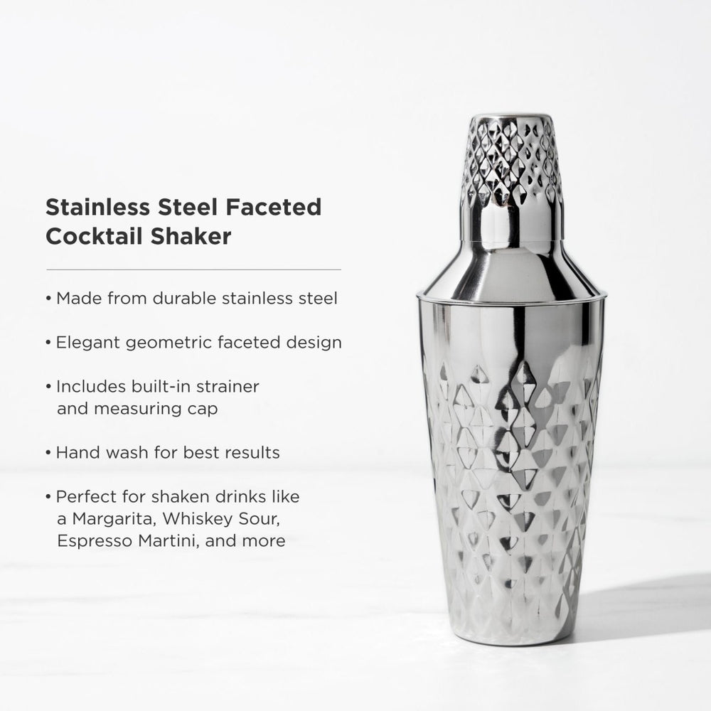 
                      
                        Viski Irving Stainless Steel Faceted Cocktail Shaker - lily & onyx
                      
                    