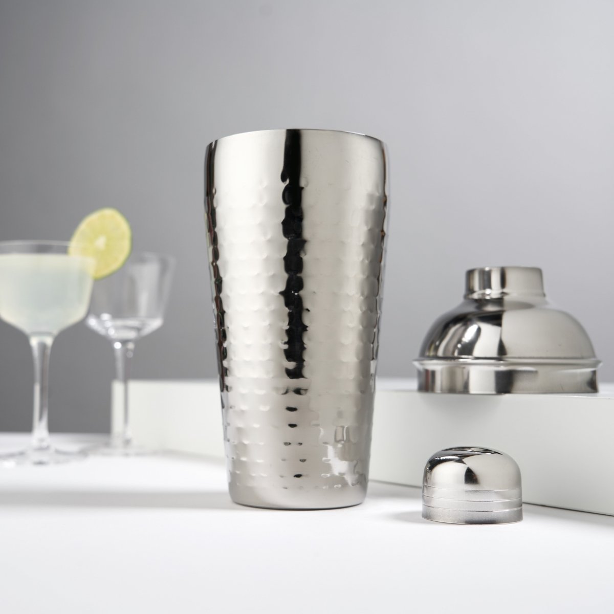 Viski Irving Stainless Steel Hammered Cocktail Shaker