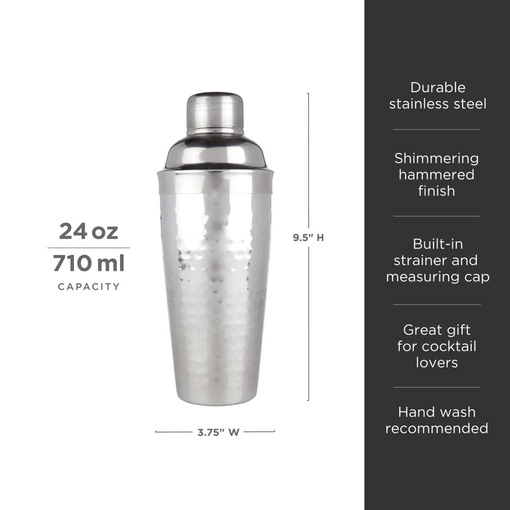 
                      
                        Viski Irving Stainless Steel Hammered Cocktail Shaker
                      
                    