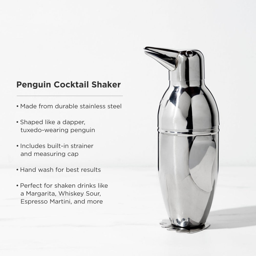 
                      
                        Viski Irving Stainless Steel Penguin Cocktail Shaker - lily & onyx
                      
                    
