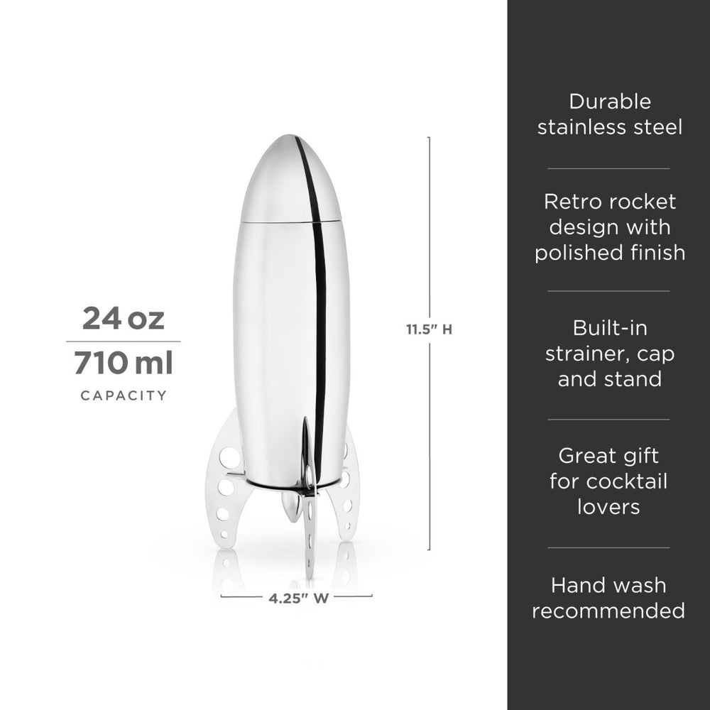 
                      
                        Viski Irving Stainless Steel Rocket Cocktail Shaker - lily & onyx
                      
                    