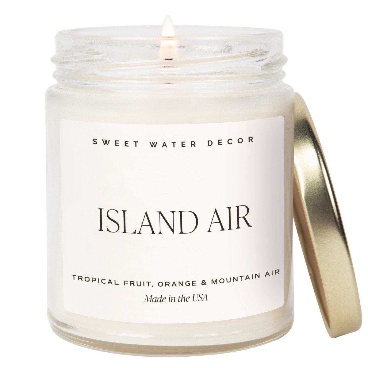 Sweet Water Decor Island Air Soy Candle - Clear Jar - 9 oz - lily & onyx
