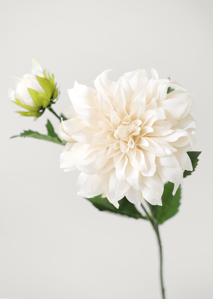 Afloral Ivory Artificial Dahlia Flower - 19.5" - lily & onyx