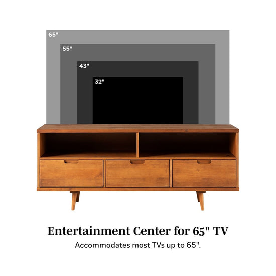 Walker Edison Ivy 3-Drawer Solid Wood TV Console - lily & onyx